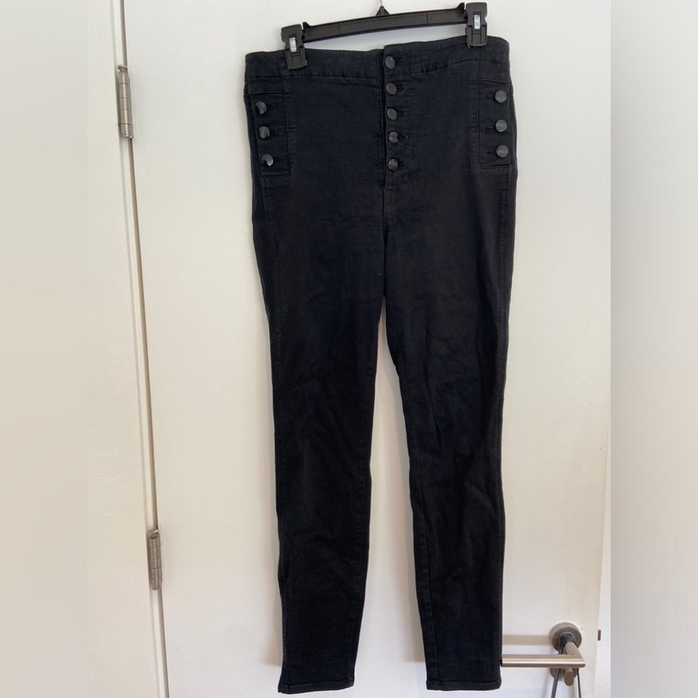 J Brand high waisted black jeans